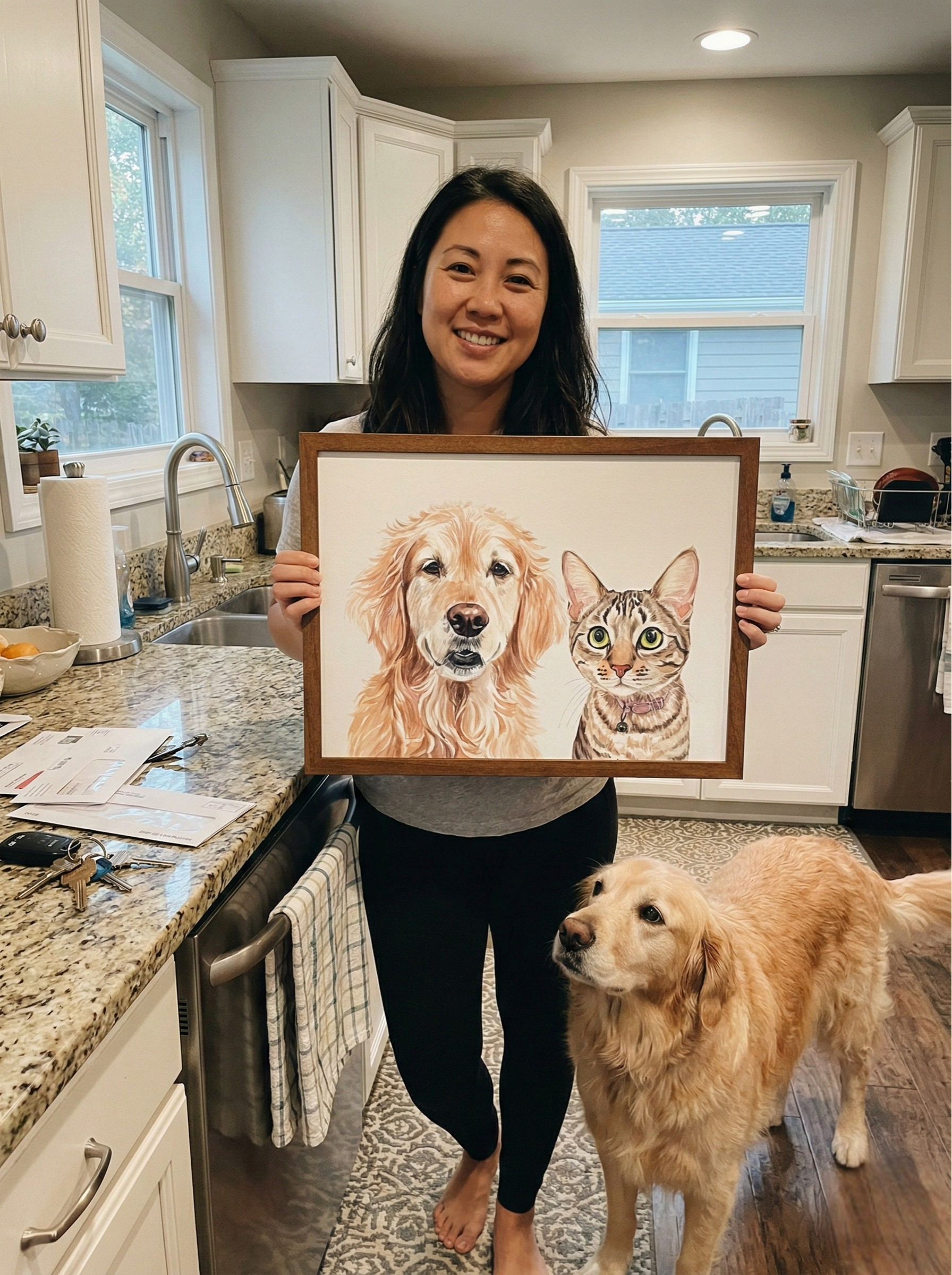 Classic two pet portrait
