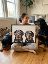 Classic two pet portrait
