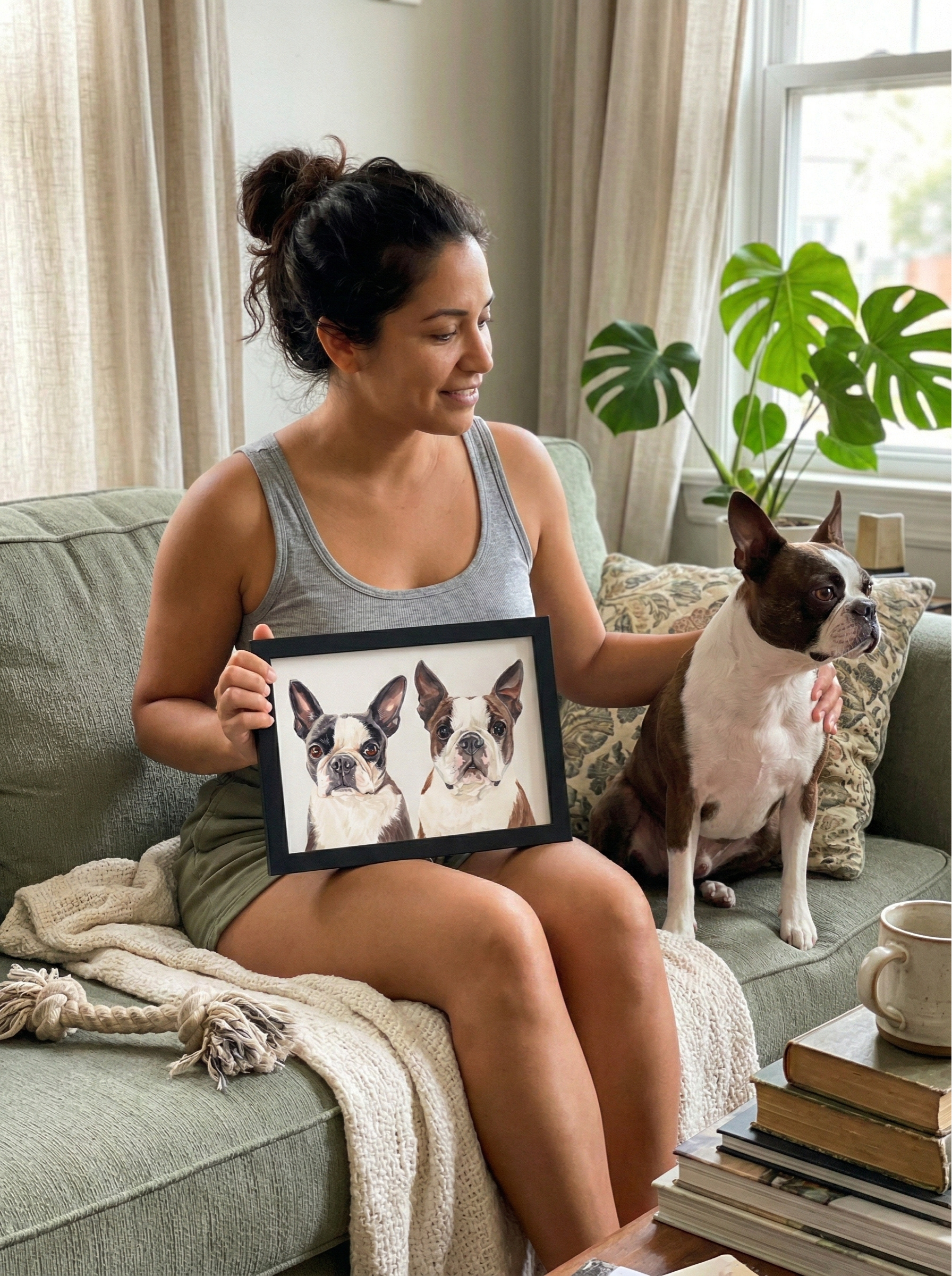 Classic two pet portrait