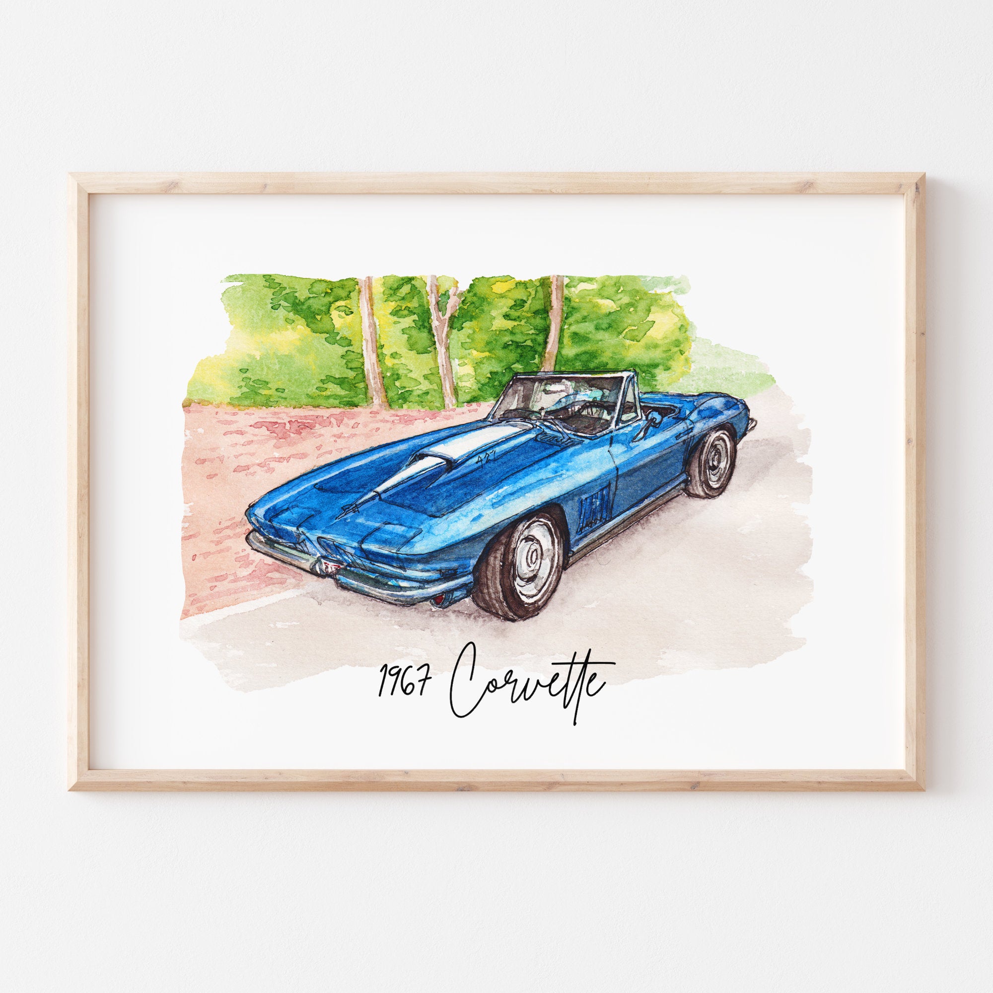 Car Painting From Photo, Car Paintings, Car Drawing from Photo, Custom Watercolor Portrait,Personalized Gift for Boyfriend, Gift for Him