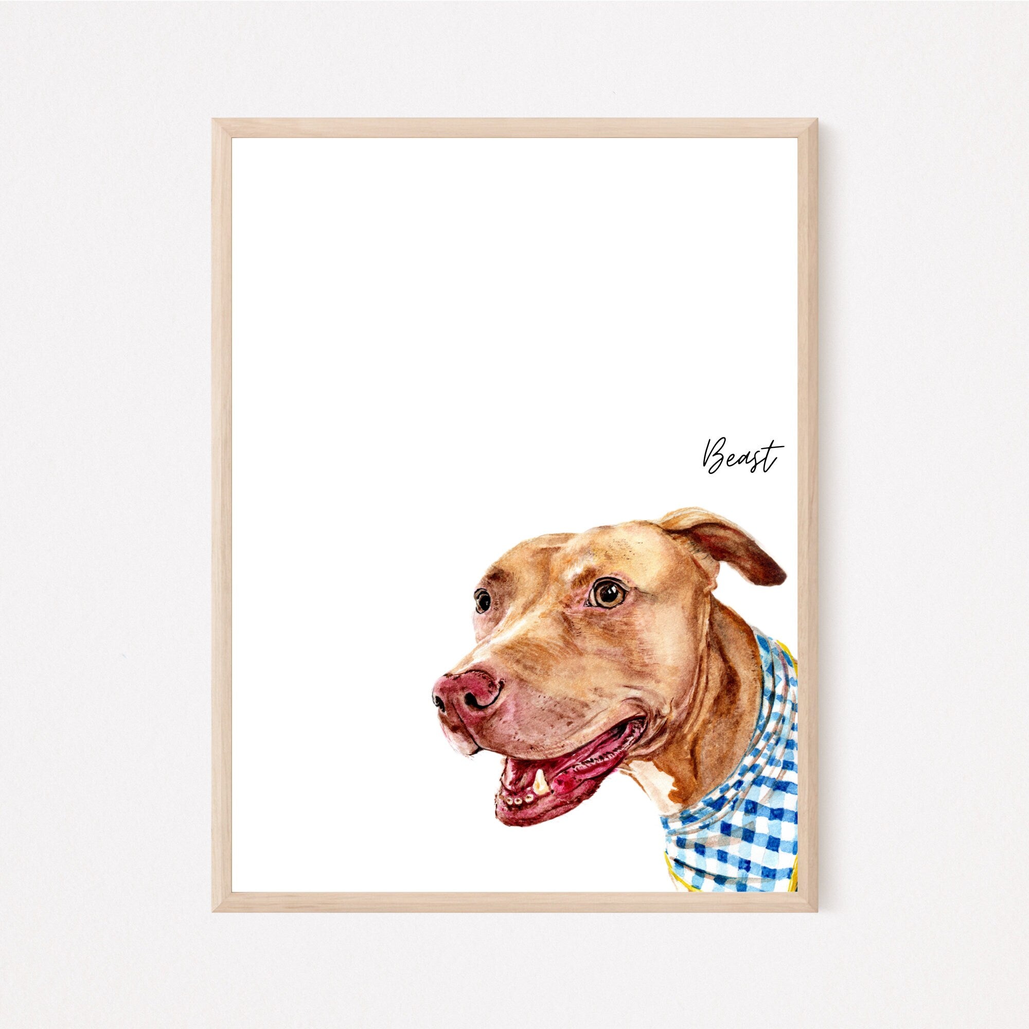 Pet portrait from photo, Custom watercolor dog portrait, Peekaboo Pet portrait, Custom pet portrait, Modern pet painting Gift for pet owner