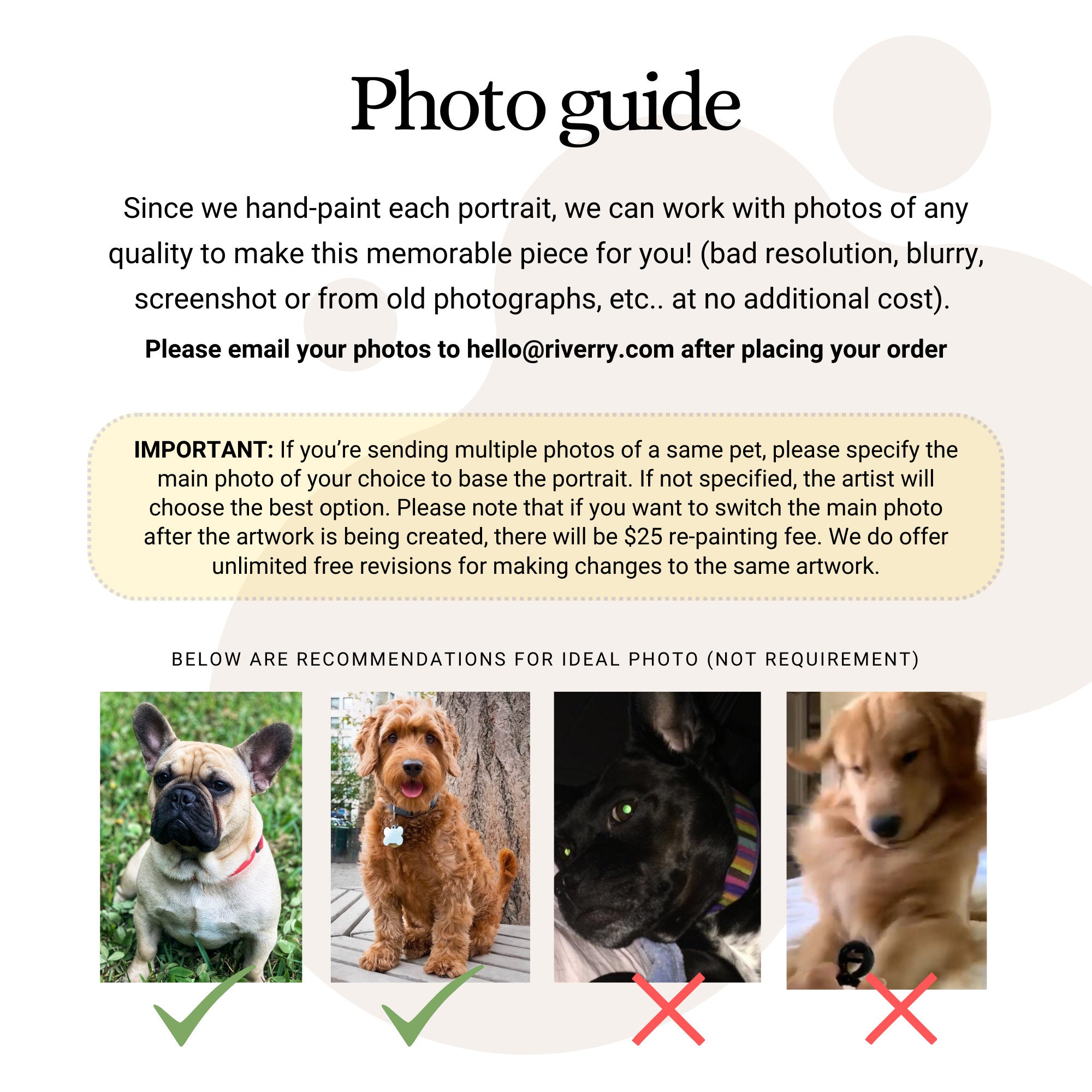 Mini Custom Watercolor Pet Portrait