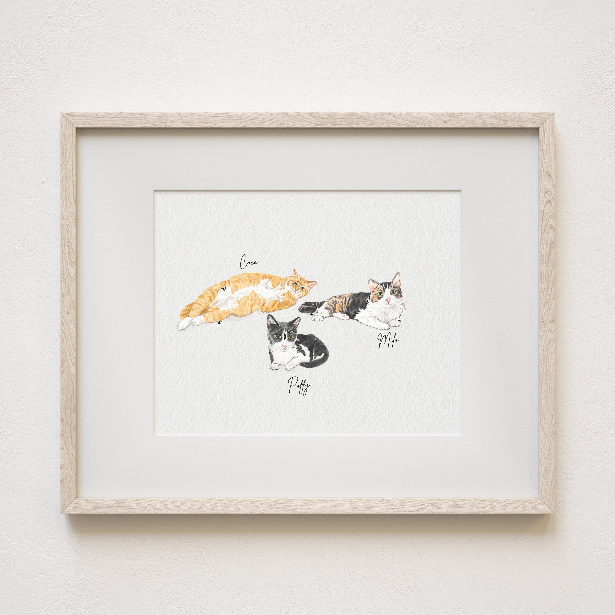 Mini Custom Watercolor Pet Portrait, Dog Portraits from Photos, Two Pet Portraits From Photos, Cat Portrait,Custom Tiny Paintings, Miniature
