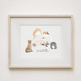 Mini Custom Watercolor Pet Portrait, Dog Portraits from Photos, Two Pet Portraits From Photos, Cat Portrait,Custom Tiny Paintings, Miniature