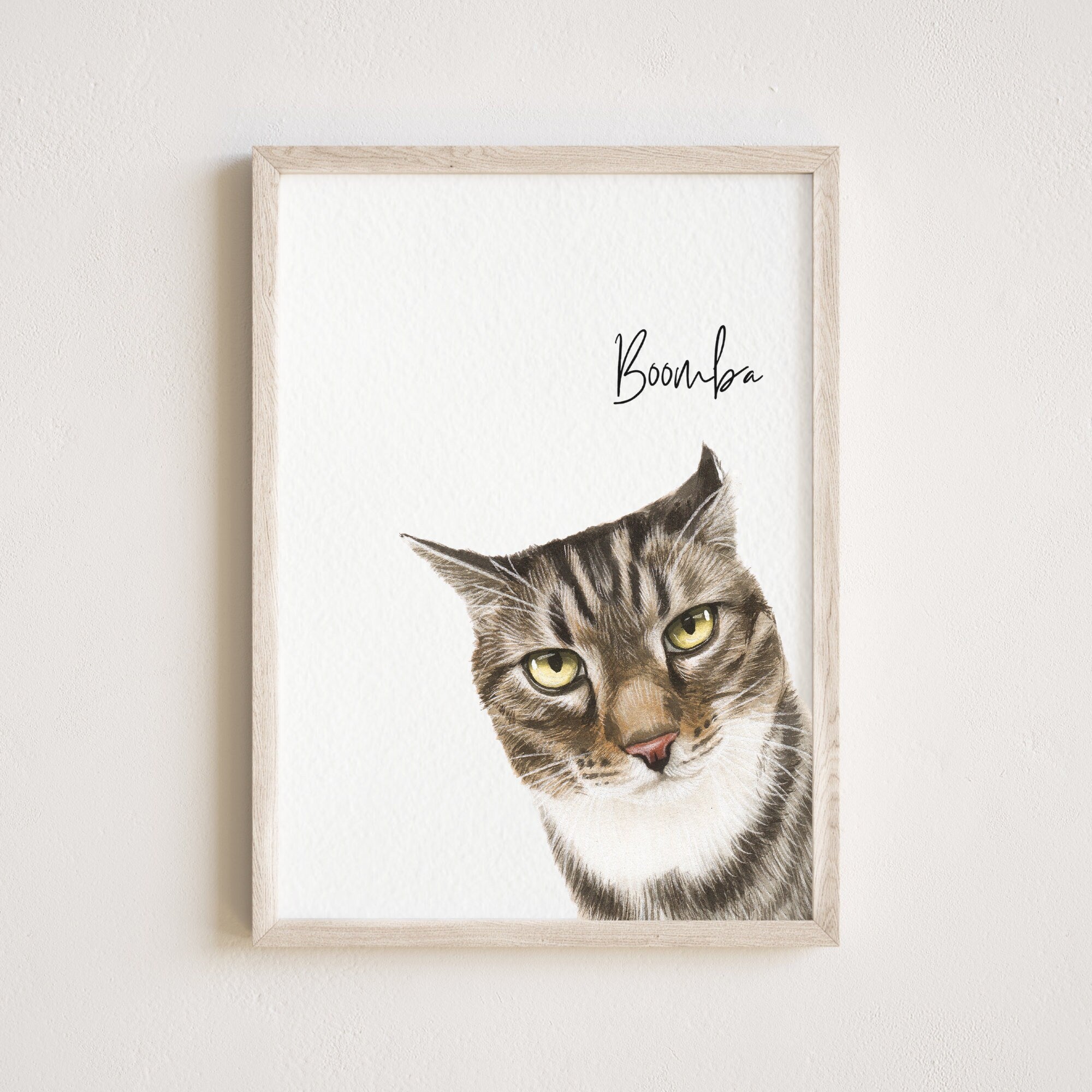 Pet portrait from photo, Custom watercolor cat portrait, Peekaboo Pet portrait, Custom pet portrait, Modern pet painting Gift for pet owner
