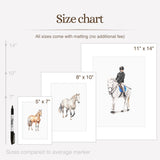 Mini Custom Watercolor Horse Portrait, Horse Portraits from Photos,Horse Portraits From Photos, Horse Painting, Custom Tiny Paintings,