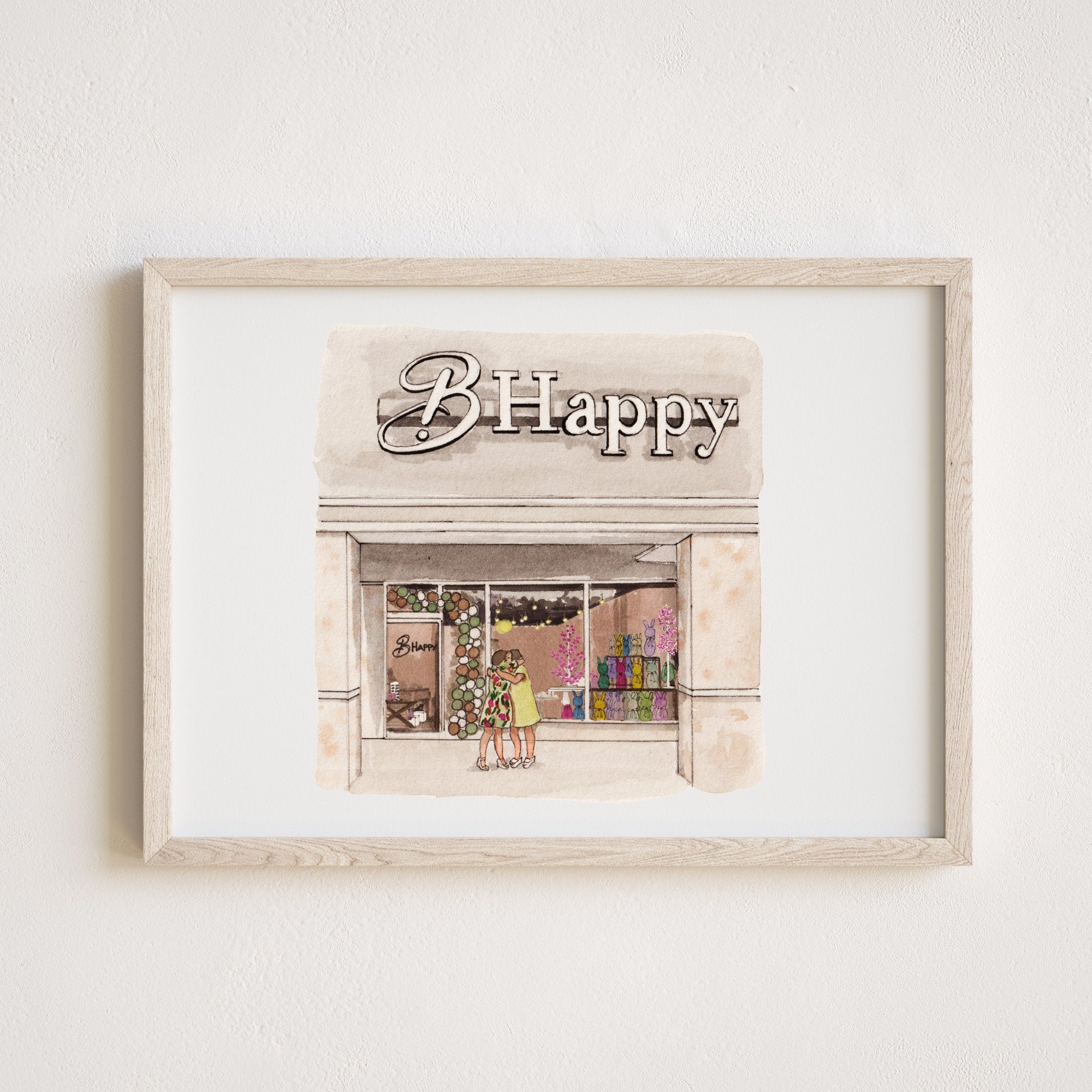 Custom Watercolor Store Painting,Storefront Painting From Photo,Commercial building painting, Restaurant painting, Bar painting, Boutique