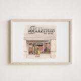 Custom Watercolor Store Painting,Storefront Painting From Photo,Commercial building painting, Restaurant painting, Bar painting, Boutique