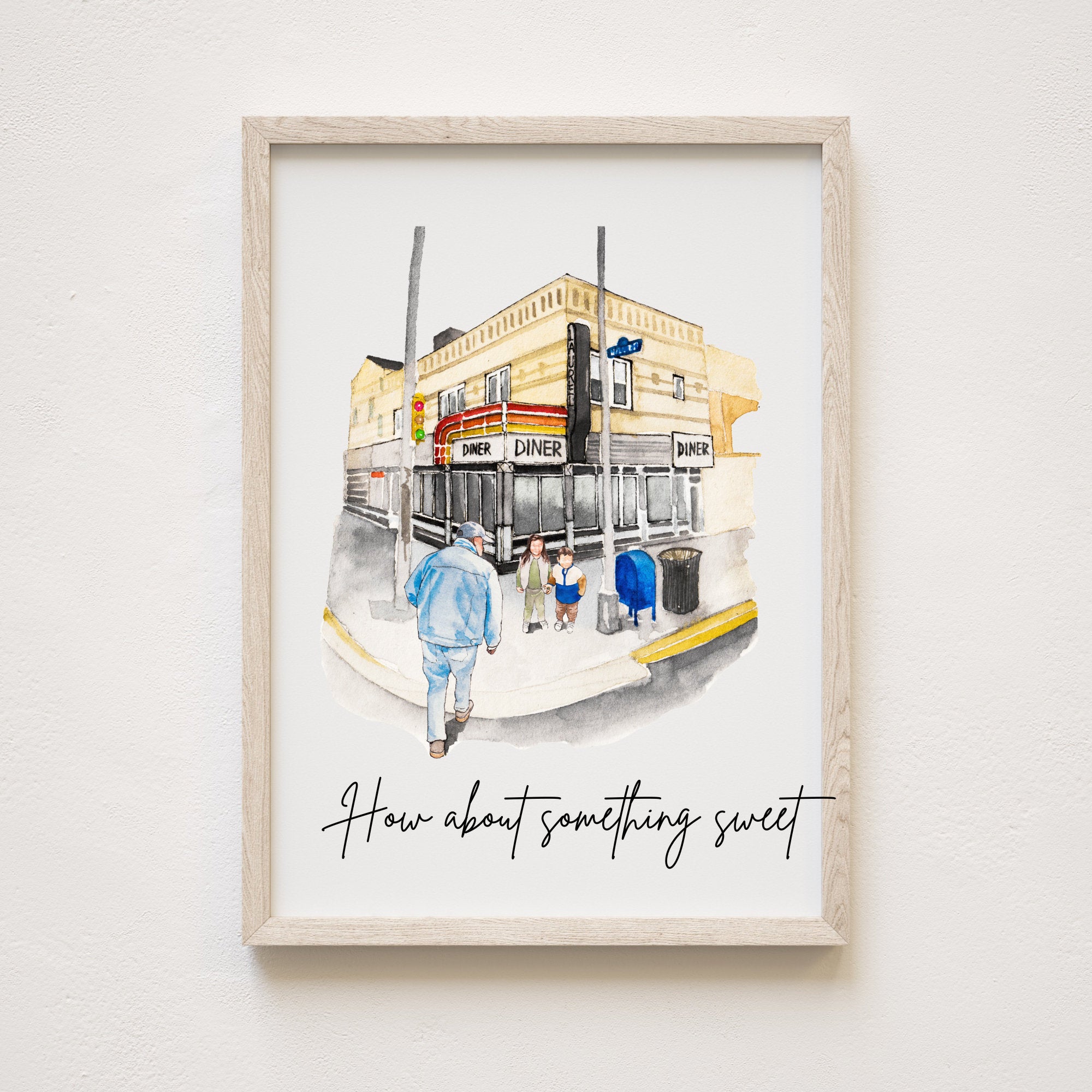 Custom Watercolor Store Painting,Storefront Painting From Photo,Commercial building painting, Restaurant painting, Bar painting, Boutique