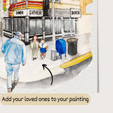 Custom Watercolor Store Painting,Storefront Painting From Photo,Commercial building painting, Restaurant painting, Bar painting, Boutique