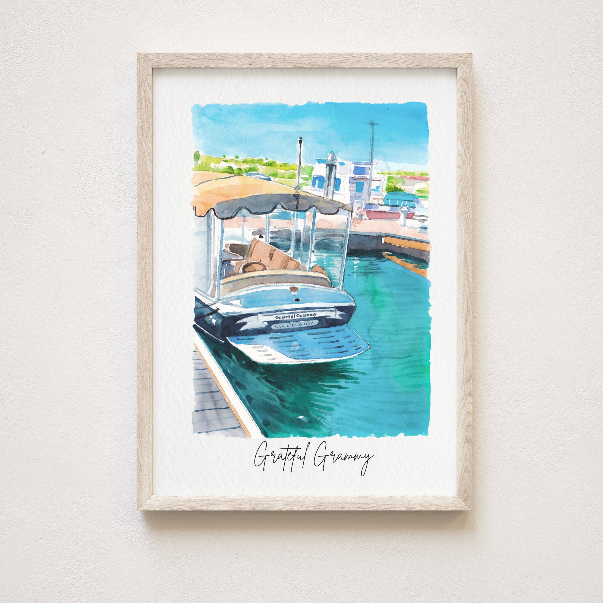 Boat Painting From Photo, Boat Paintings, Boat Drawing from Photo, Custom Watercolor Portrait,Personalized Gift for Boyfriend, Gift for Him