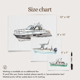 Boat Painting From Photo, Boat Paintings, Boat Drawing from Photo, Custom Watercolor Portrait,Personalized Gift for Boyfriend, Gift for Him