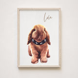 Custom Watercolor Bunny Portrait Print , Rabbit Painting From Photo, Watercolor Rabbit Painting Hand Painted from Photo, Pet memorial gift