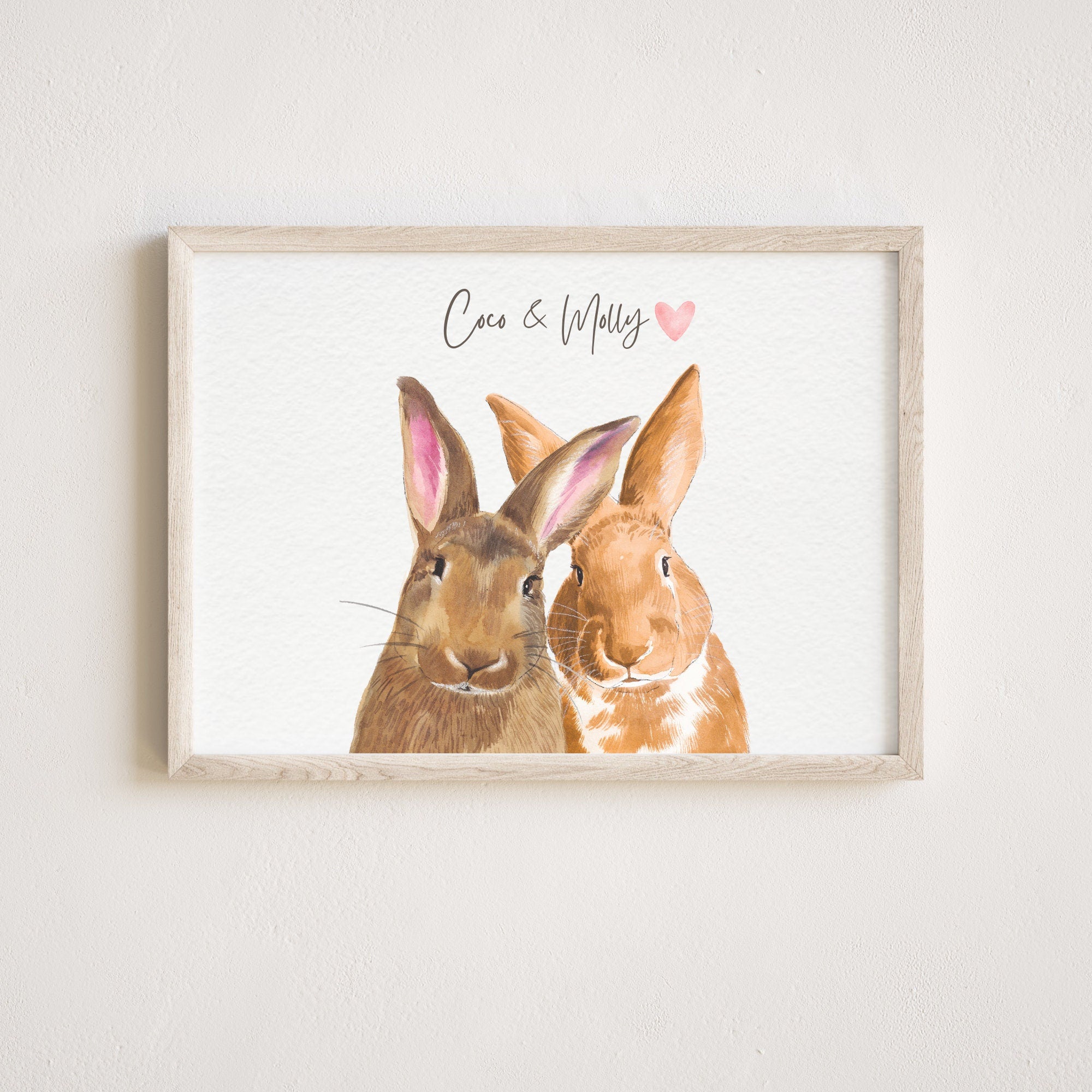 Custom Watercolor Bunny Portrait Print , Rabbit Painting From Photo, Watercolor Rabbit Painting Hand Painted from Photo, Pet memorial gift