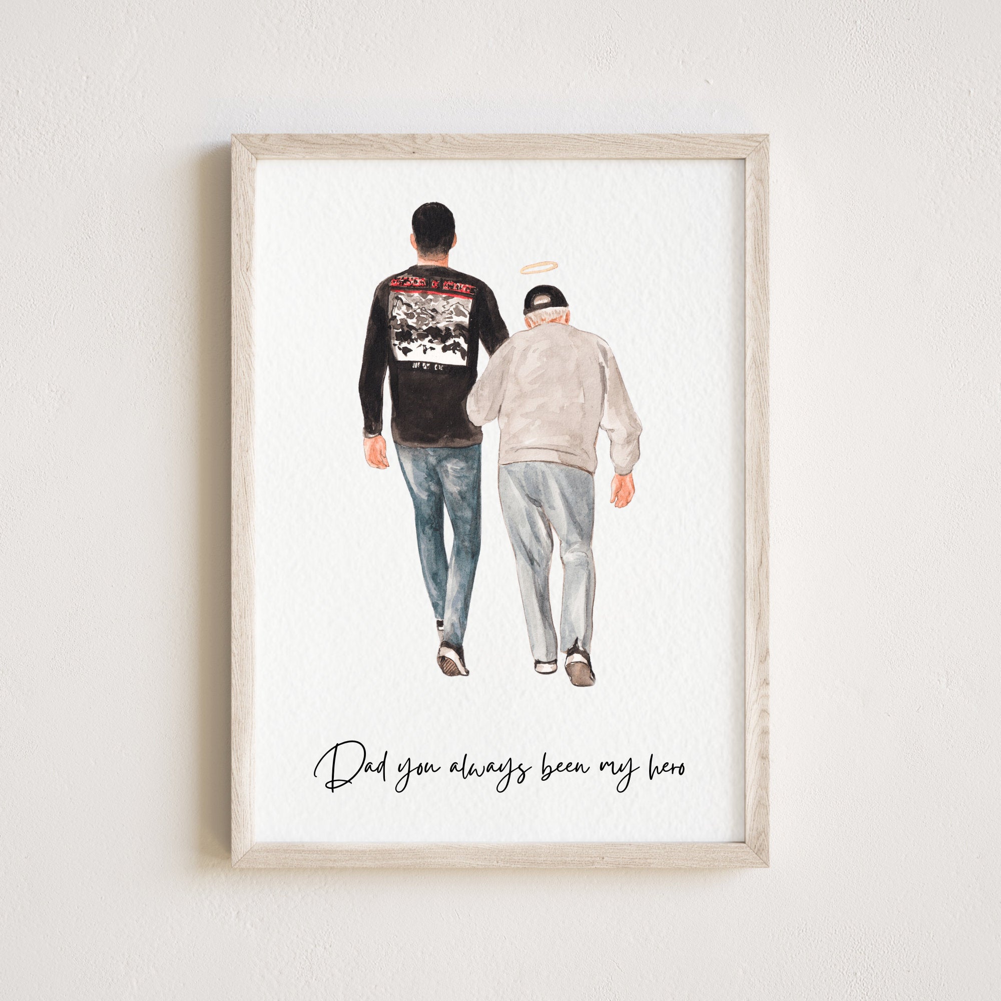 Father's Day Gift, Family Portrait, Custom Painting For Him, Custom Portrait From Photo, Portraits From Photos, Custom Portrait for Father