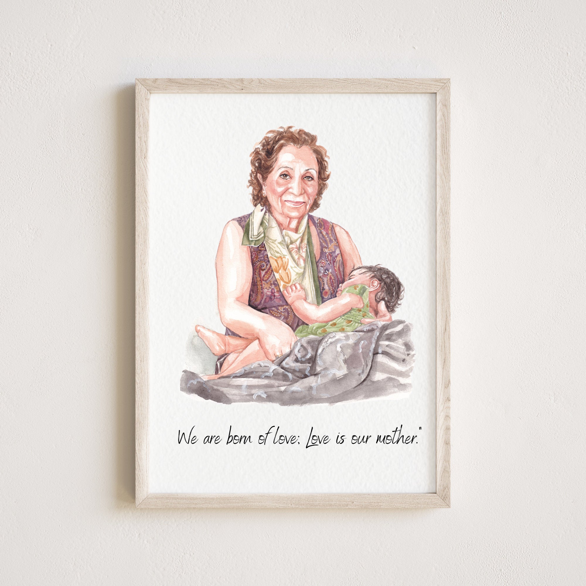 Mother's Day Gift, Family Portrait, Custom Painting For Her, Custom Portrait From Photo, Portraits From Photos, Custom Portrait for Mom