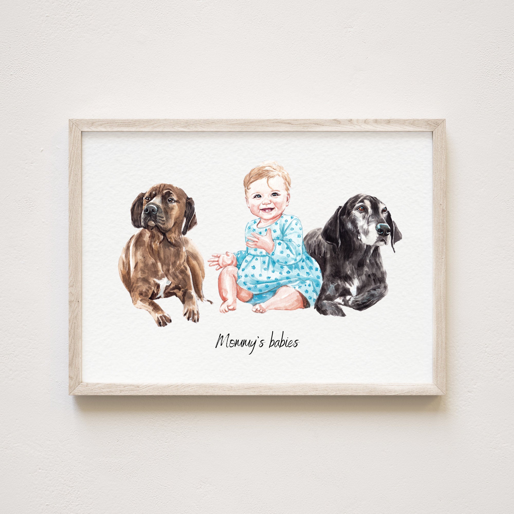 Mother's Day Gift, Family Portrait, Custom Painting For Her, Custom Portrait From Photo, Portraits From Photos, Custom Portrait for Mom