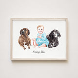 Mother's Day Gift, Family Portrait, Custom Painting For Her, Custom Portrait From Photo, Portraits From Photos, Custom Portrait for Mom