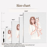 Mother's Day Gift, Family Portrait, Custom Painting For Her, Custom Portrait From Photo, Portraits From Photos, Custom Portrait for Mom