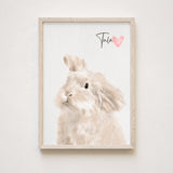 Custom Watercolor Bunny Portrait Print , Rabbit Painting From Photo, Watercolor Rabbit Painting Hand Painted from Photo, Pet memorial gift