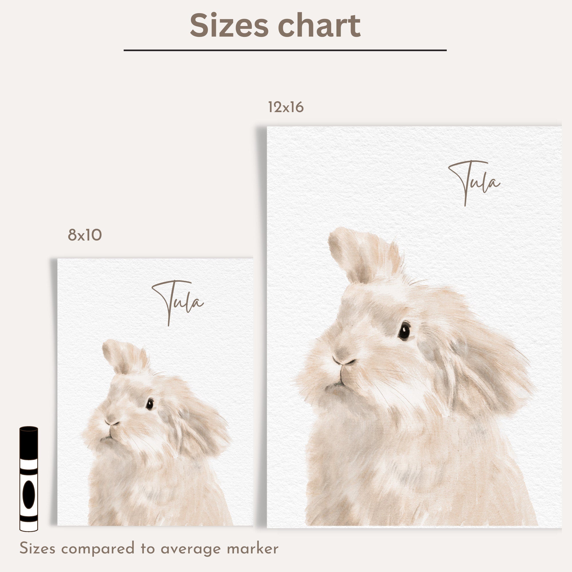Custom Watercolor Bunny Portrait Print , Rabbit Painting From Photo, Watercolor Rabbit Painting Hand Painted from Photo, Pet memorial gift