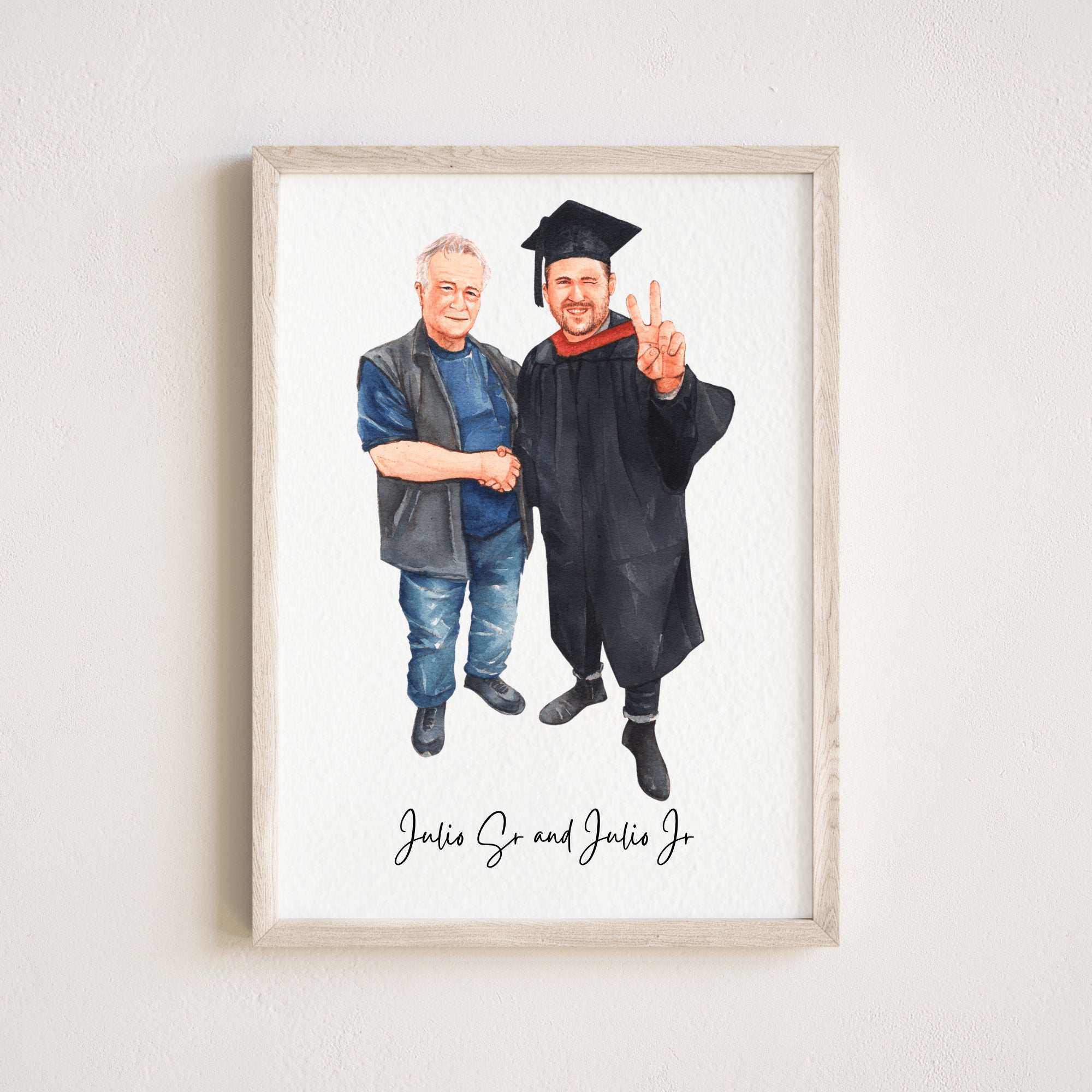 Father's Day Gift, Family Portrait, Custom Painting For Him, Custom Portrait From Photo, Portraits From Photos, Custom Portrait for Father