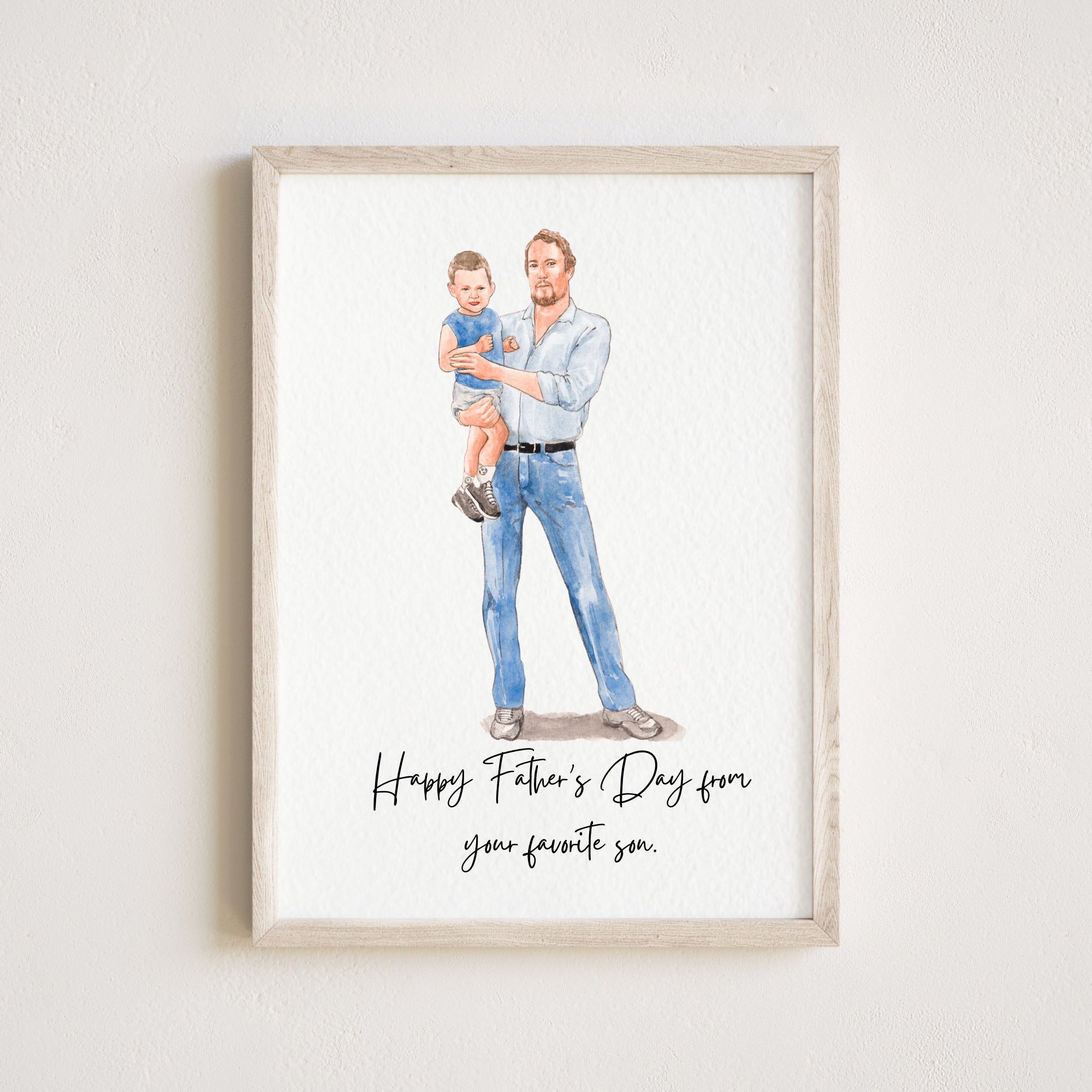 Father's Day Gift, Family Portrait, Custom Painting For Him, Custom Portrait From Photo, Portraits From Photos, Custom Portrait for Father