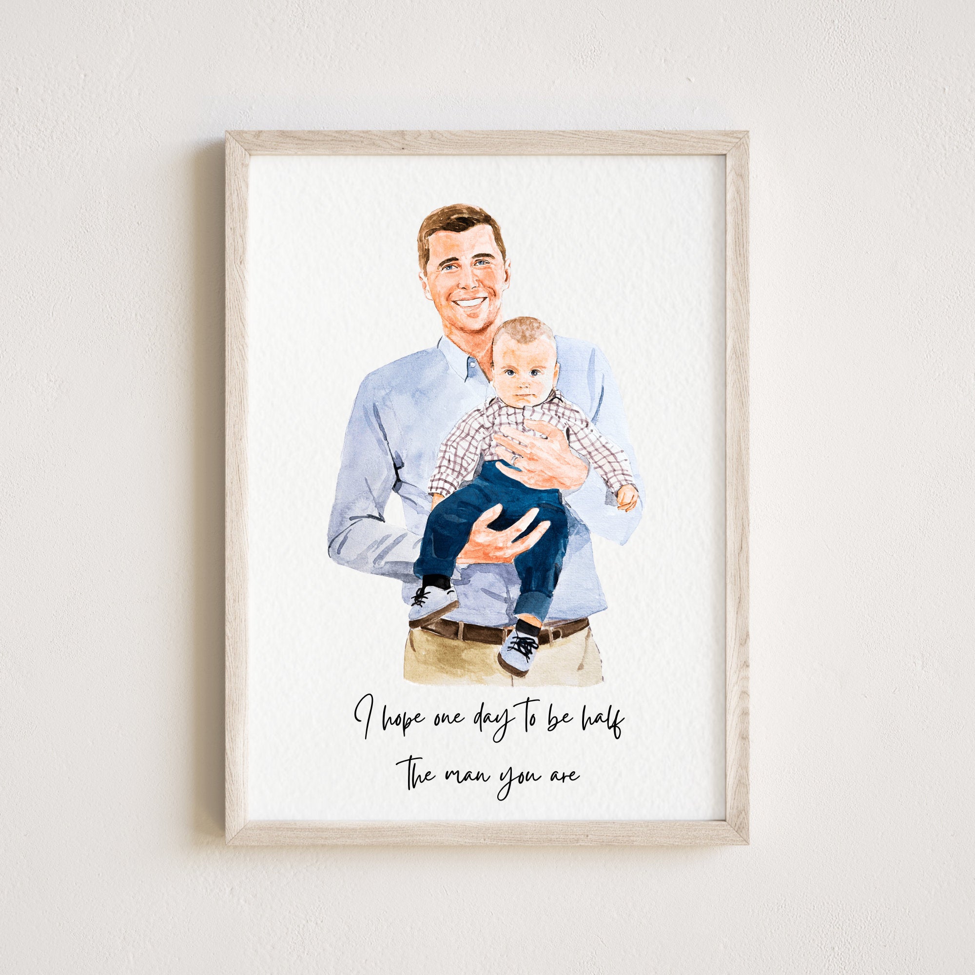Father's Day Gift, Family Portrait, Custom Painting For Him, Custom Portrait From Photo, Portraits From Photos, Custom Portrait for Father