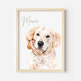 Modern Pet Portrait | Hand-Painted Watercolor Pet Portraits