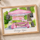 Custom Watercolor Store Painting,Storefront Painting From Photo,Commercial building painting, Restaurant painting, Bar painting, Boutique