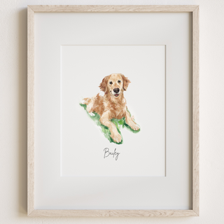 Mini Custom Watercolor Pet Portrait