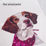 Custom Pet Portrait Print • Watercolor Dog Painting Hand Painted from Photo • Pet memorial gift • Pet loss gift