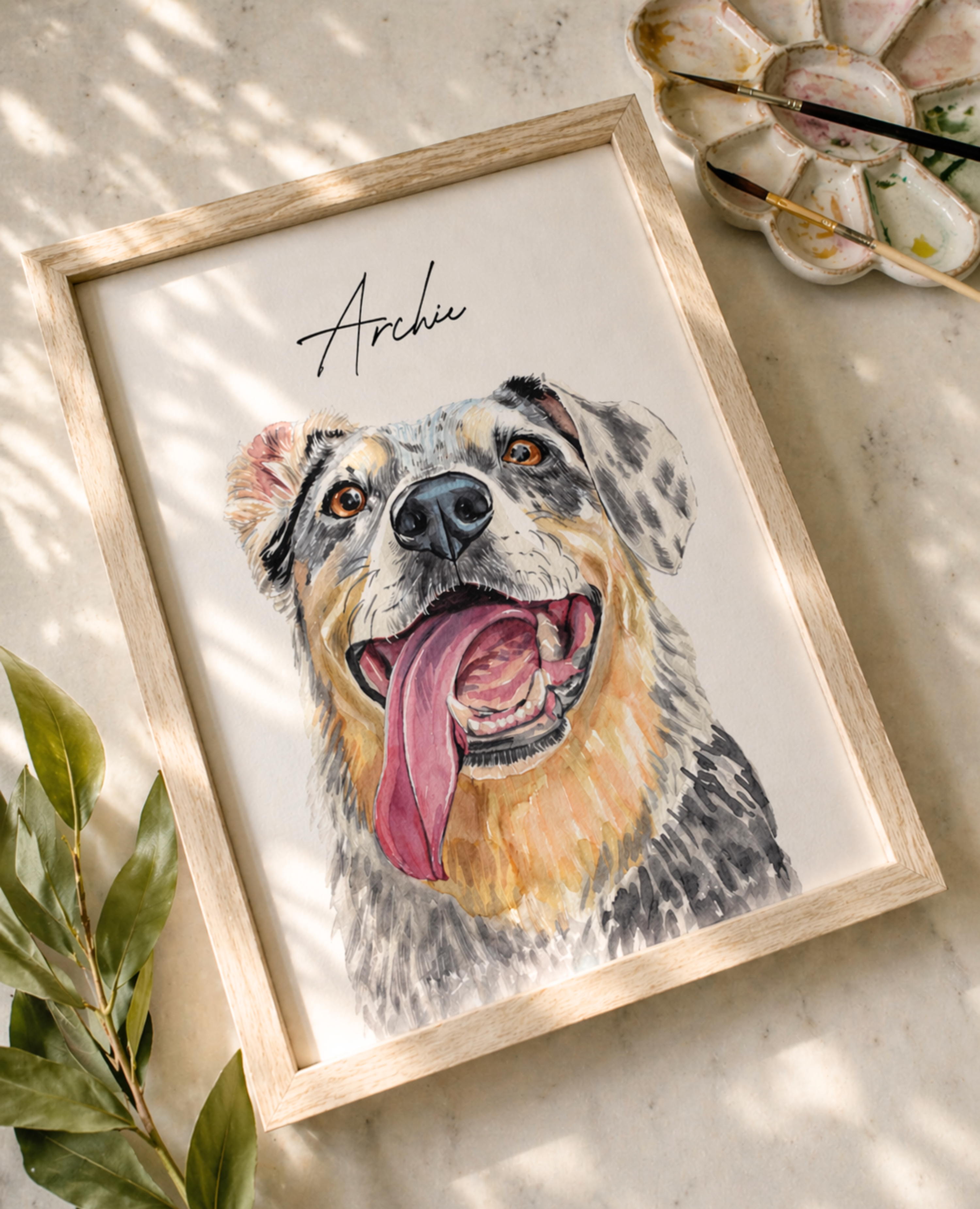 Custom Pet Portrait — Detailed Style