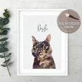Cat lover gift, Custom cat portrait, Watercolor portrait from photo, Pet memorial