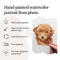 Pet Memorial Watercolor Portrait, Custom Dog Painting, Pet loss gift