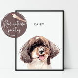 Custom Pet Portrait Print • Watercolor Dog Painting Hand Painted from Photo • Pet memorial gift • Pet loss gift