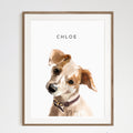 Custom Pet Portrait Print • Watercolor Dog Painting Hand Painted from Photo • Pet memorial gift • Pet loss gift