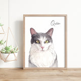 Pet portrait print • Watercolor Dog Painting Hand Painted from Photo • Pet memorial gift • Pet loss gift