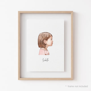 Custom Watercolor Painting Print, Family Portrait, Custom Portrait From Photo, Portraits From Photos, Personalized Gifts, Father