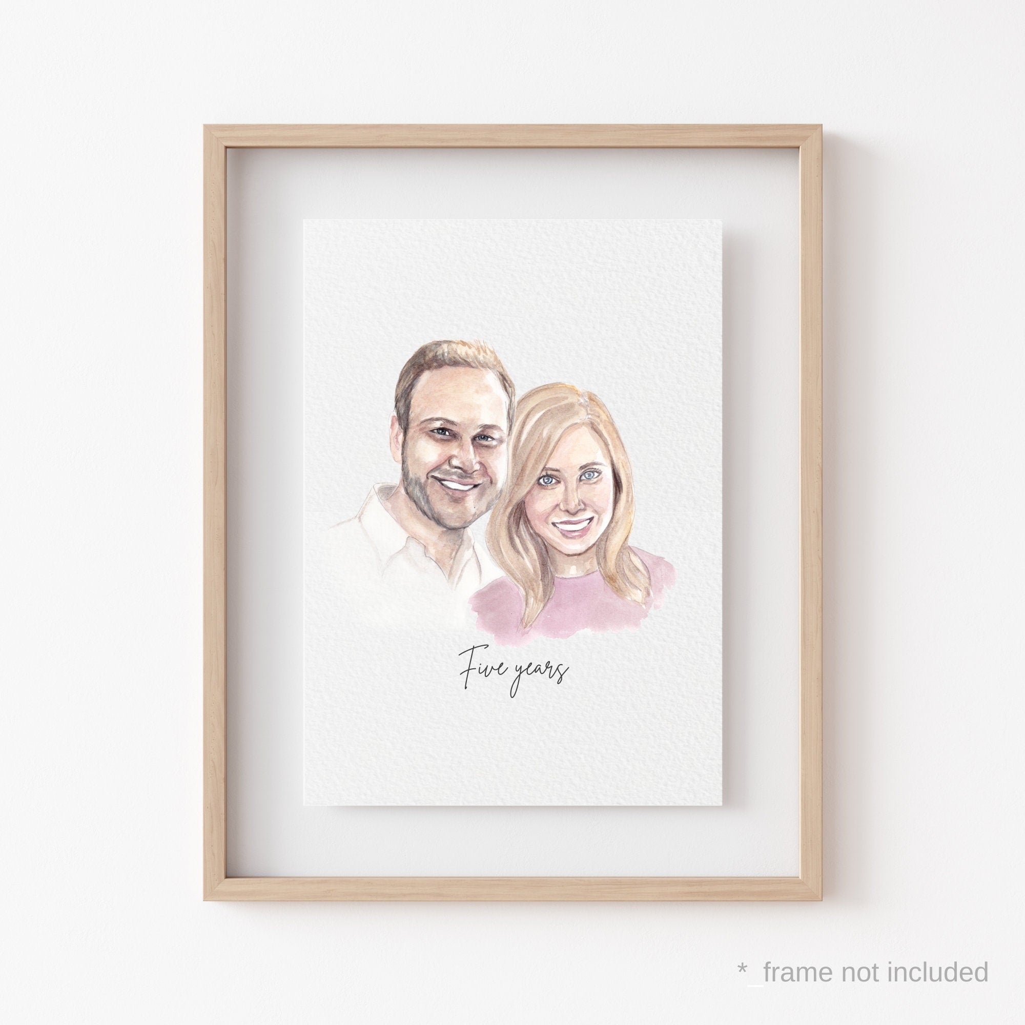 Custom Watercolor Painting Print, Family Portrait, Custom Portrait From Photo, Portraits From Photos, Personalized Gifts, Father's Day Gift