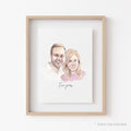 Custom Watercolor Painting Print, Family Portrait, Custom Portrait From Photo, Portraits From Photos, Personalized Gifts, Father