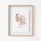 Custom Watercolor Painting Print, Family Portrait, Custom Portrait From Photo, Portraits From Photos, Personalized Gifts, Father's Day Gift